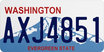 WA license plate AXJ4851