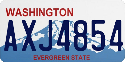 WA license plate AXJ4854