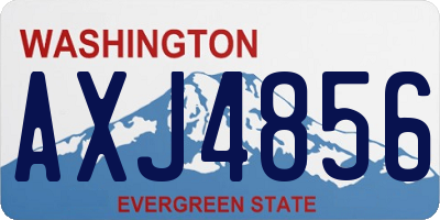 WA license plate AXJ4856