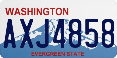 WA license plate AXJ4858