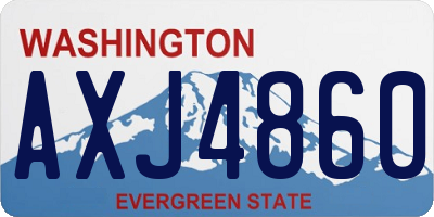 WA license plate AXJ4860
