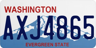 WA license plate AXJ4865