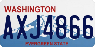 WA license plate AXJ4866