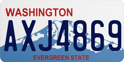 WA license plate AXJ4869