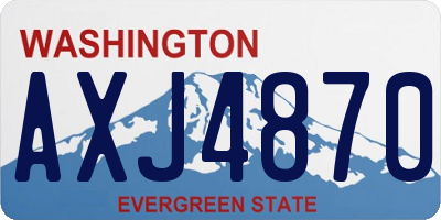 WA license plate AXJ4870