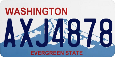 WA license plate AXJ4878