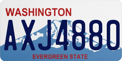 WA license plate AXJ4880