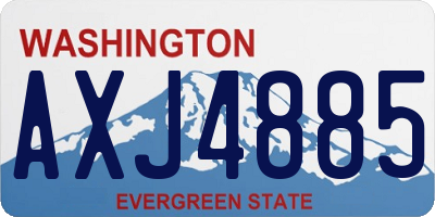 WA license plate AXJ4885