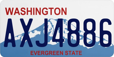 WA license plate AXJ4886