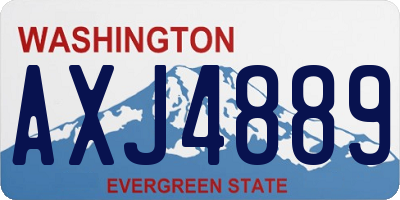 WA license plate AXJ4889