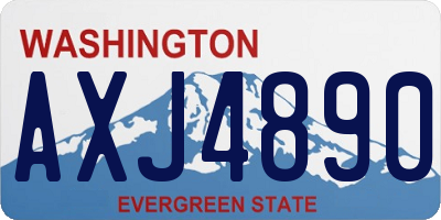 WA license plate AXJ4890