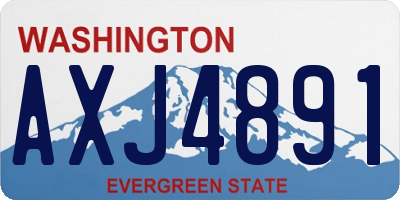 WA license plate AXJ4891
