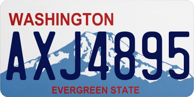 WA license plate AXJ4895