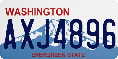 WA license plate AXJ4896
