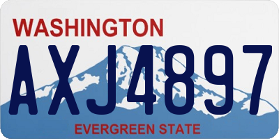 WA license plate AXJ4897