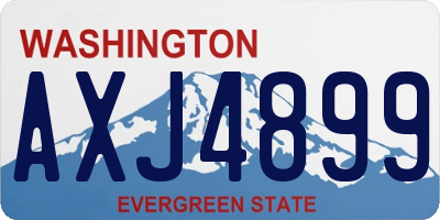 WA license plate AXJ4899