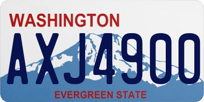 WA license plate AXJ4900