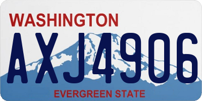 WA license plate AXJ4906