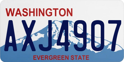 WA license plate AXJ4907
