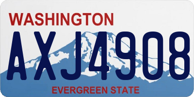 WA license plate AXJ4908