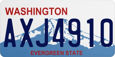 WA license plate AXJ4910
