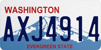 WA license plate AXJ4914