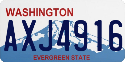 WA license plate AXJ4916