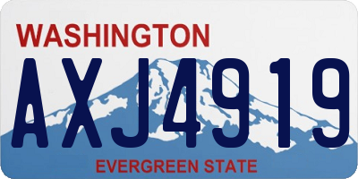 WA license plate AXJ4919