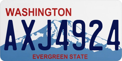 WA license plate AXJ4924