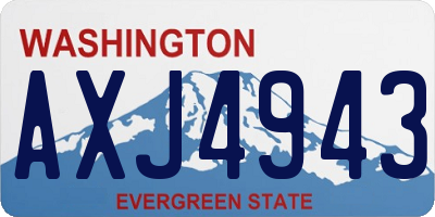 WA license plate AXJ4943