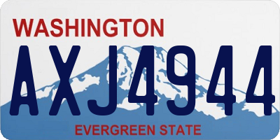 WA license plate AXJ4944
