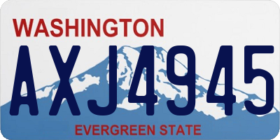 WA license plate AXJ4945