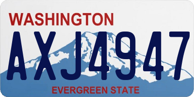 WA license plate AXJ4947