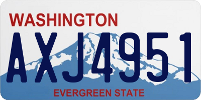 WA license plate AXJ4951