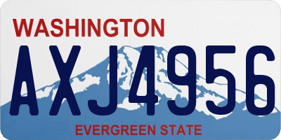 WA license plate AXJ4956