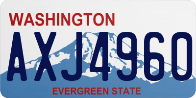WA license plate AXJ4960
