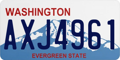 WA license plate AXJ4961