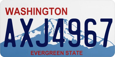 WA license plate AXJ4967