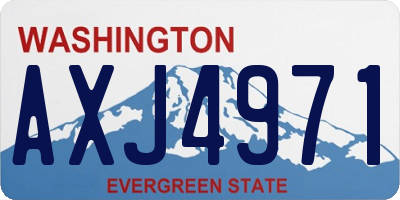 WA license plate AXJ4971