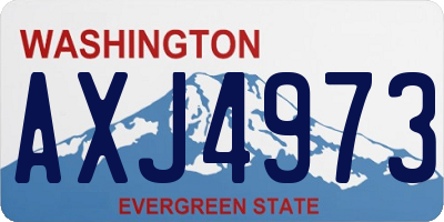 WA license plate AXJ4973