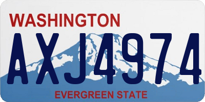 WA license plate AXJ4974