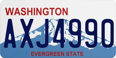 WA license plate AXJ4990