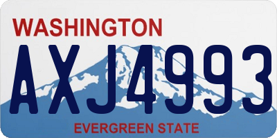 WA license plate AXJ4993