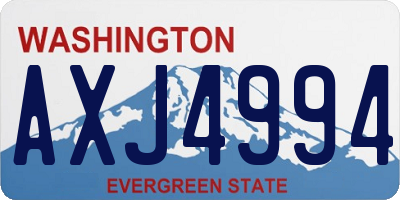 WA license plate AXJ4994