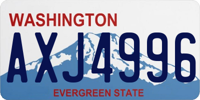 WA license plate AXJ4996