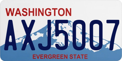 WA license plate AXJ5007