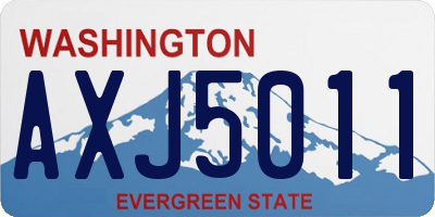 WA license plate AXJ5011