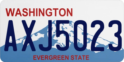 WA license plate AXJ5023