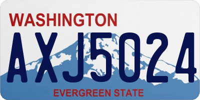 WA license plate AXJ5024