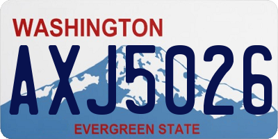 WA license plate AXJ5026